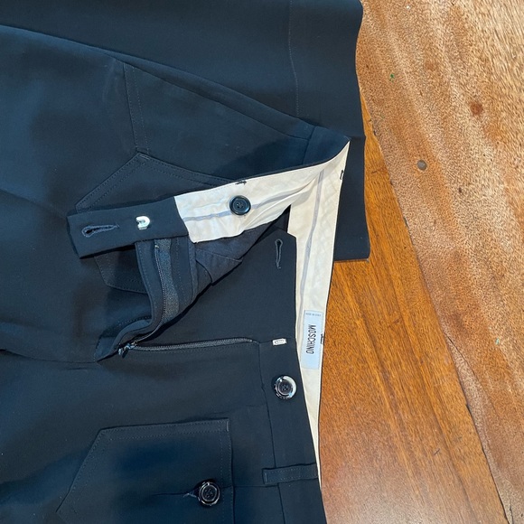 Moschino Vintage Wide Leg Trouser In Black - Picture 10 of 13